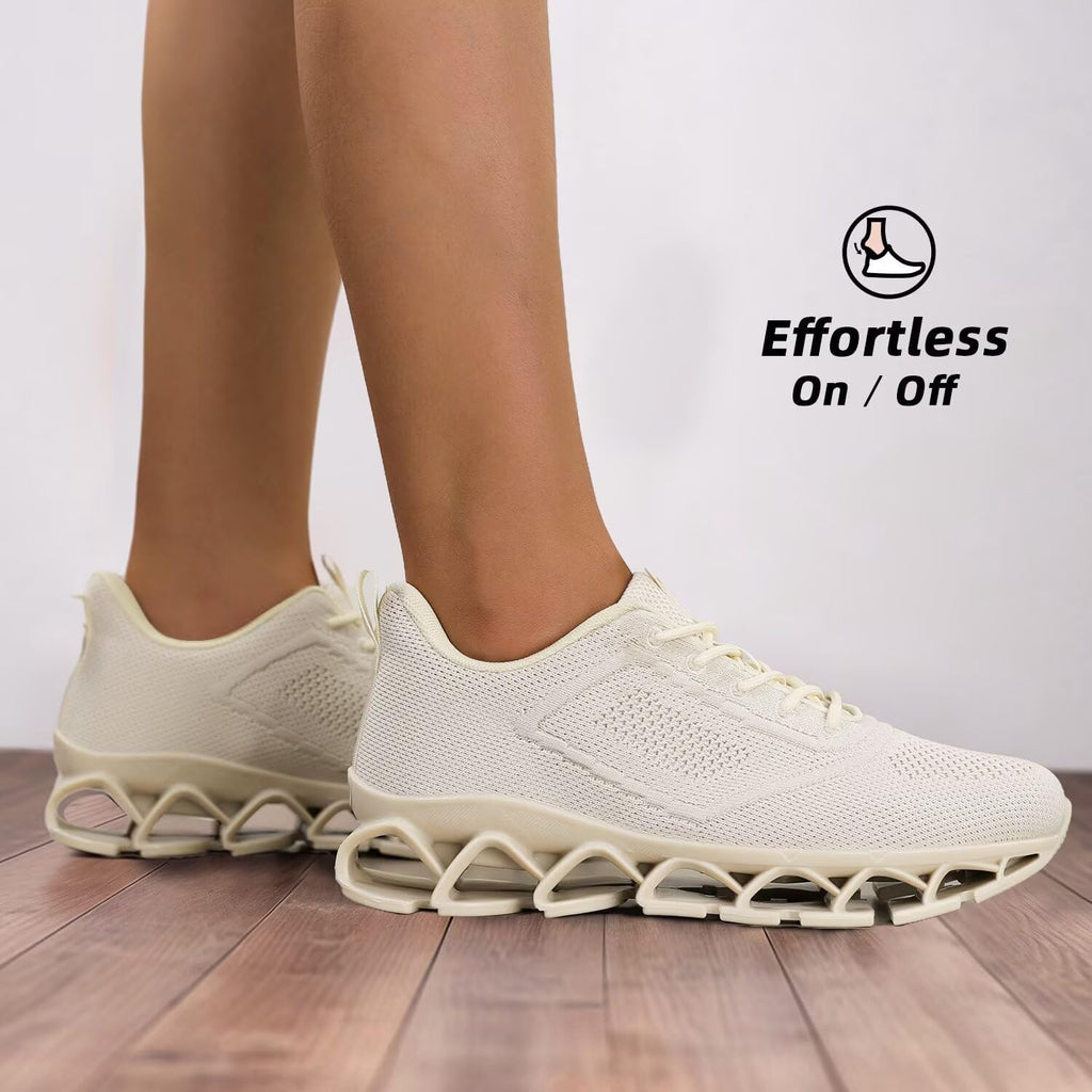 Womens Walking Shoes Fashion Running Tennis Blade Sneakers Mesh Breathable Athletic Sport Gym