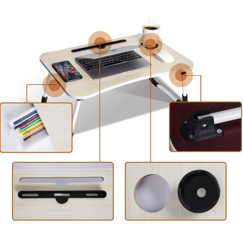 Table pliante multifonction pour ordinateur portable, lit ou canapé – support de lecture, d’écriture ou plateau de petit-déjeuner portable